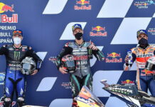 Куартараро выиграл первую квалификацию в сезоне Maverick Vinales, Fabio Quartararo, Marc Marquez