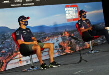 Переса и Стролла предупредили не врезаться друг в друга Sergio Perez, Lance Stroll