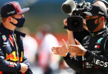 Ферстаппен: Я очень рад, что финишировал вторым Max Verstappen, Lewis Hamilton