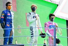 Италия-2020: Гасли выиграл невероятную гонку, Сайнс и Стролл на подиуме Carlos Sainz, Pierre Gasly, Lance Stroll