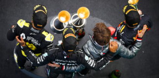 Daniel Ricciardo, Lewis Hamilton, Max Verstappen