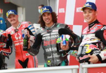 Морбиделли выиграл квалификацию, но результаты оказались на руку Миру Jack Miller, Franco Morbidelli, Takaaki Nakagami