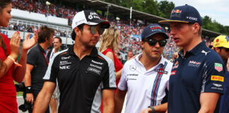 Sergio Perez, Felipe Massa, Max Verstappen