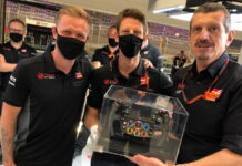 Официально: Грожан не примет участие в Гран При Абу-Даби Kevin Magnussen, Romain Grosjean and Guenther Steiner