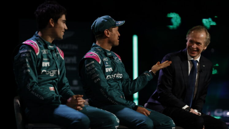 Lance Stroll, Sebastian Vettel, Andrew Green