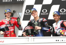 Куартараро на Yamaha завоевал четвертый поул подряд Francesco Bagnaia, Fabio Quartararo, Johann Zarco