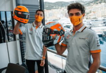 Гонщики McLaren и их ретро-шлемы Daniel Ricciardo, Lando Norris