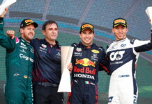 Азербайджан-2021: Перес выиграл гонку после сумасшедшего финала Sebastian Vettel, Pierre Wache, Sergio Perez, Pierre Gasly