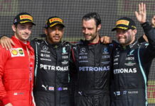 Charles Leclerc, Lewis Hamilton, Valtteri Bottas