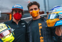 Алонсо и Норрис обменялись шлемами Fernando Alonso, Lando Norris