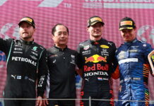 Австрия-2021: Ферстаппен в доминирующем стиле выиграл гонку Valtteri Bottas, Toyoharu Tanabe, Max Verstappen, Lando Norris