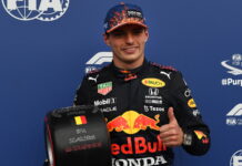 Бельгия-2021: Ферстаппен завоевал поул в дождевой квалификации Max Verstappen