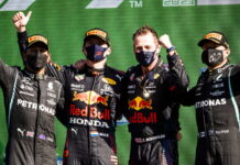 Lewis Hamilton, Max Verstappen, Valtteri Bottas
