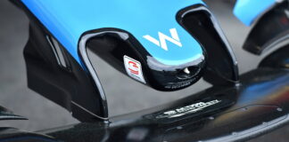 Senna logo on the front wing of Williams FW42