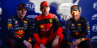 Max Verstappen, Charles Leclerc, Sergio Perez