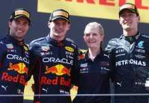 Испания-2022: Пилоты Red Bull оформили победный дубль Sergio Perez, Max Verstappen, George Russell