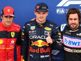 Carlos Sainz, Max Verstappen, Fernando Alonso