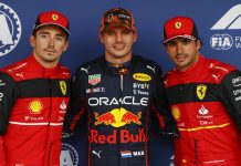 Япония-2022: Макс Ферстаппен выиграл квалификацию с отрывом 0,01 секунды Charles Leclerc, Max Verstappen, Carlos Sainz