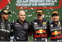 Мехико-2022: Макс Ферстаппен одержал рекордную 14-ю победу Lewis Hamilton, Gianpiero Lambiase, Max Verstappen, Sergio Perez