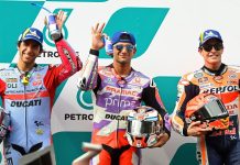 Мартин выиграл поул в Малайзии, Баньяя упал Enea Bastianini, Jorge Martin, Marc Marquez