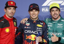 Саудовская Аравия-2023: Завтра Перес и Алонсо займут первый ряд Charles Leclerc, Sergio Perez, Fernando Alonso