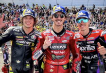 Баньяя выиграл гонку, Маркес устроил большую аварию Marco Bezzecchi, Francesco Bagnaia, Maverick Vinales