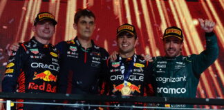 Max Verstappen, Sergio Perez, Fernando Alonso