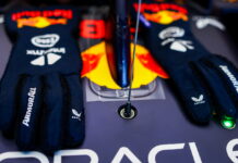 race gloves of Max Verstappen