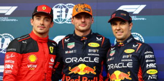 Charles Leclerc, Max Verstappen, Sergio Perez