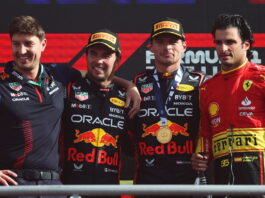Sergio Perez, Max Verstappen, Carlos Sainz