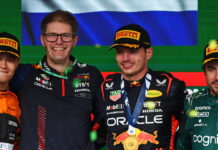 Сан Паулу-2023: Ферстаппен выиграл 17-ю гонку в сезоне Lando Norris, Jeff Calam, Max Verstappen, Fernando Alonso