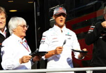Берни Экклстоун: Я знал, что у Шумахера был талант Norbert Haug, Bernie Ecclestone, Michael Schumacher, Ross Brawn