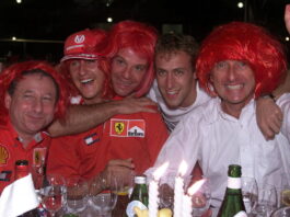 Jean Todt, Michael Schumacher, Rubens Barrichello, Luca Badoer, Luca di Montezemolo