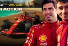 Первые круги SF-24 по трассе во Фьорано