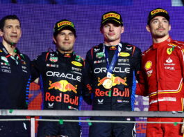 Jerome Lafarge, Sergio Perez, Max Verstappen, Charles Leclerc