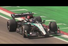 Кими Антонелли за рулём Mercedes W13 в Имоле