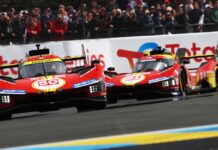 Борьбу за победу в Ле Мане ведут четыре команды Ferrari AF Corce #50, Ferrari AF Corce #51