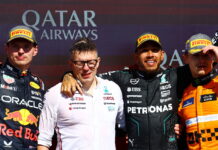 Великобритания-2024: Льюис Хэмилтон одержал 104-ю победу в карьере Max Verstappen, Peter Bonnington, Lewis Hamilton, Lando Norris