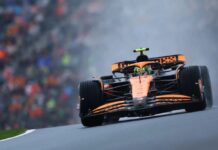Нидерланды-2024: Норрис быстрее всех в дождевой тренировке Lando Norris