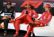 В FIA обсуждают возможное наказание Леклера Lando Norris, Carlos Sainz, Charles Leclerc