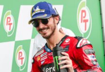 Авария не помешала Мартину попасть на первый ряд Francesco Bagnaia