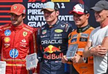 США-2024: Ферстаппен выиграл субботний спринт Carlos Sainz, Max Verstappen, Lando Norris, Sting