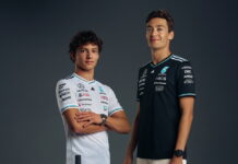 В Mercedes представили гоночные комбинезоны Andrea Kimi Antonelli, George Russell