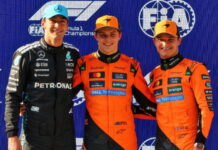 Китай-2025: Оскар Пиастри завоевал первый поул в карьере George Russell, Oscar Piastri, Lando Norris