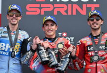 Братья Маркес вновь на вершине подиума в захватывающем спринте Alex Marquez, Marc Marrquez, Francesco Bagnaia