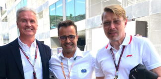 Бельгия-2026: Педро Лами – третий стюард David Coulthard, Pedro Lamy, Mika Hakkinen