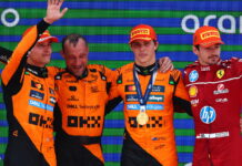 Испания-2025: Пиастри укрепил лидерство в чемпионате Lando Norris, Oscar Piastri, Charles Leclerc