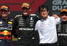 Канада-2025: Триумф Расселла и столкновение пилотов McLaren Max Verstappen, George Russell, Andrea Kimi Antonelli