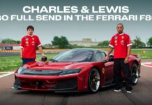 Хэмилтон и Леклер гоняют на Ferrari F80 Ferrari