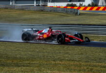 159 кругов проехал Чжоу на тестах дождевых шин Guanyu Zhou